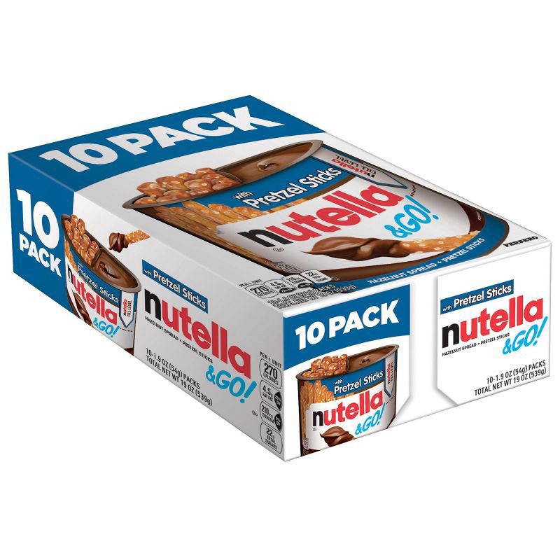 slide 3 of 8, Nutella and Go! Hazelnut Spread with Pretzel Sticks - 19oz/10ct, 10 ct; 19 oz