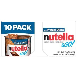 Nutella and Go! Hazelnut Spread with Pretzel Sticks - 19oz/10ct