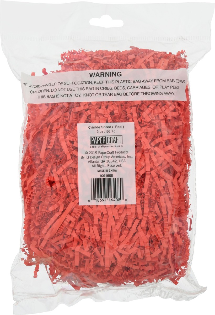 slide 5 of 9, Paper Craft Red Crinkle Shred 2 oz, 2 oz