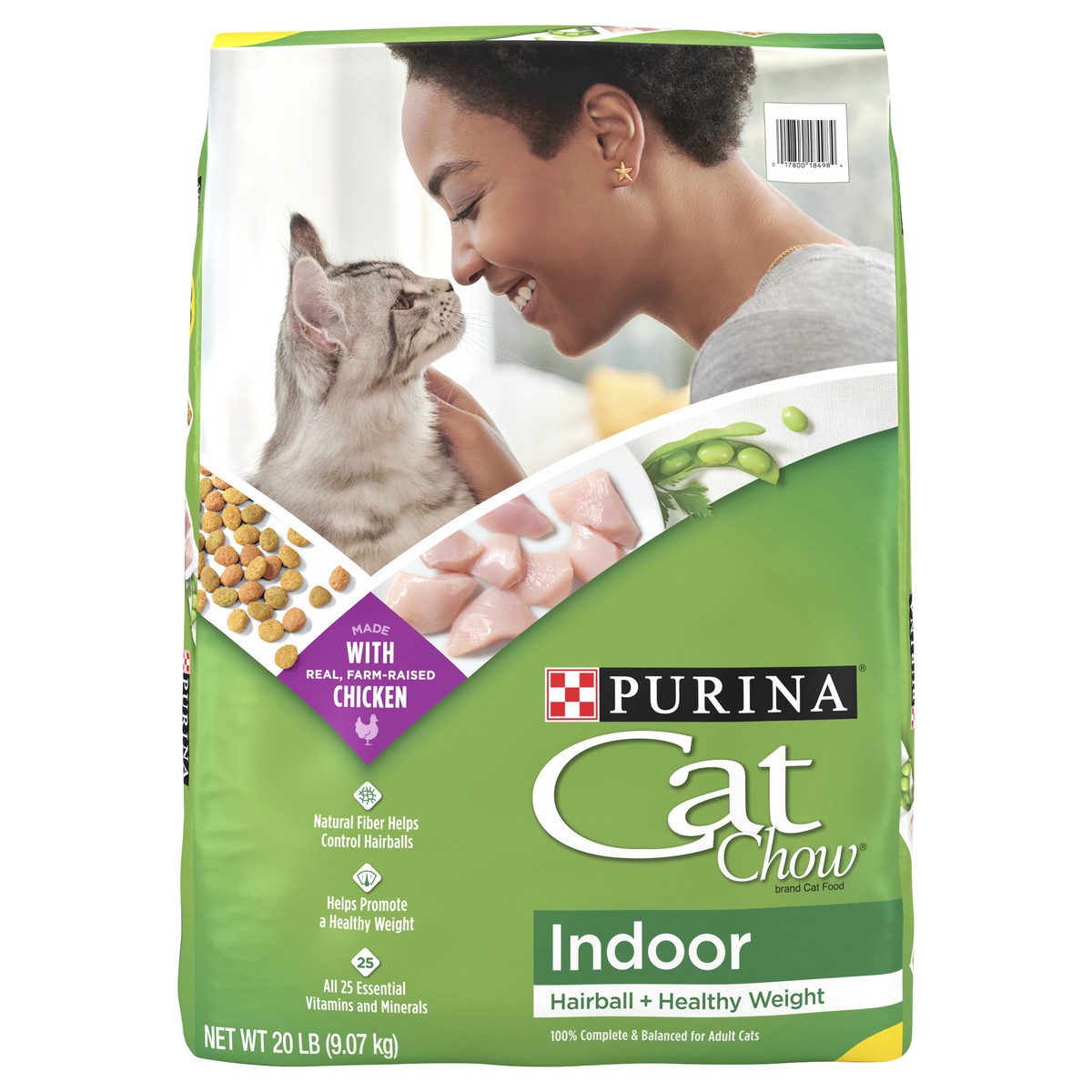 slide 1 of 9, Cat Chow Purina Cat Chow Indoor Dry Cat Food, Hairball + Healthy Weight - 20 lb. Bag, 20 lb