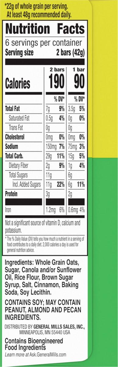 slide 3 of 13, Nature Valley Granola Bars  Crunchy, Cinnamon, 8.94 oz., 6 ct; 1.49 oz