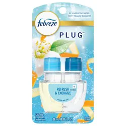 Febreze Plug In Air Freshener, Odor-Fighting Scented Oil Refill, Refresh & Energize, 1 Refills