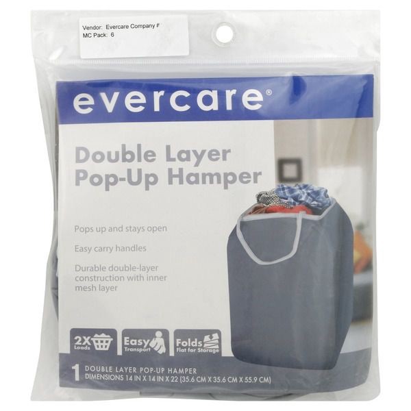 slide 1 of 1, Evercare Heavy Duty Pop-Up Hamper 1 ea, 1 ct