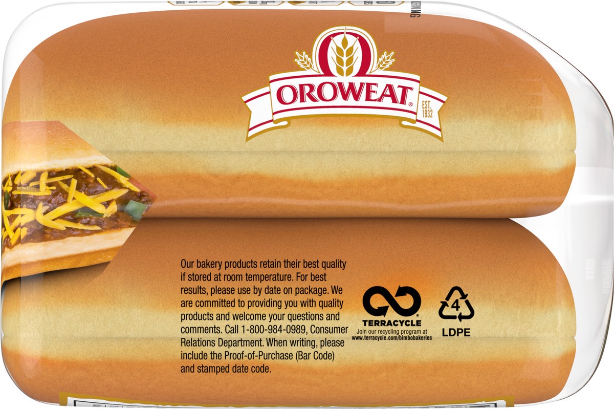 slide 4 of 7, Oroweat Potato Hot Dog Buns, 8 count, 16 oz, 8 ct