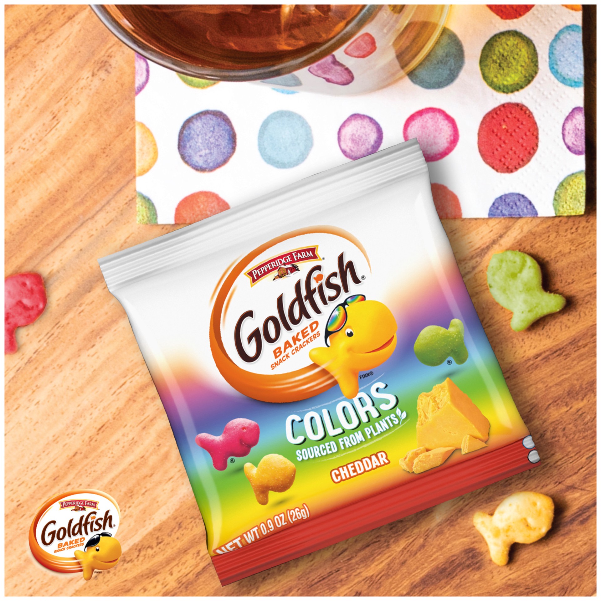 slide 7 of 9, Goldfish Pepperidge Farms Colors Cheddar Crackers, 9 ct; 1 oz