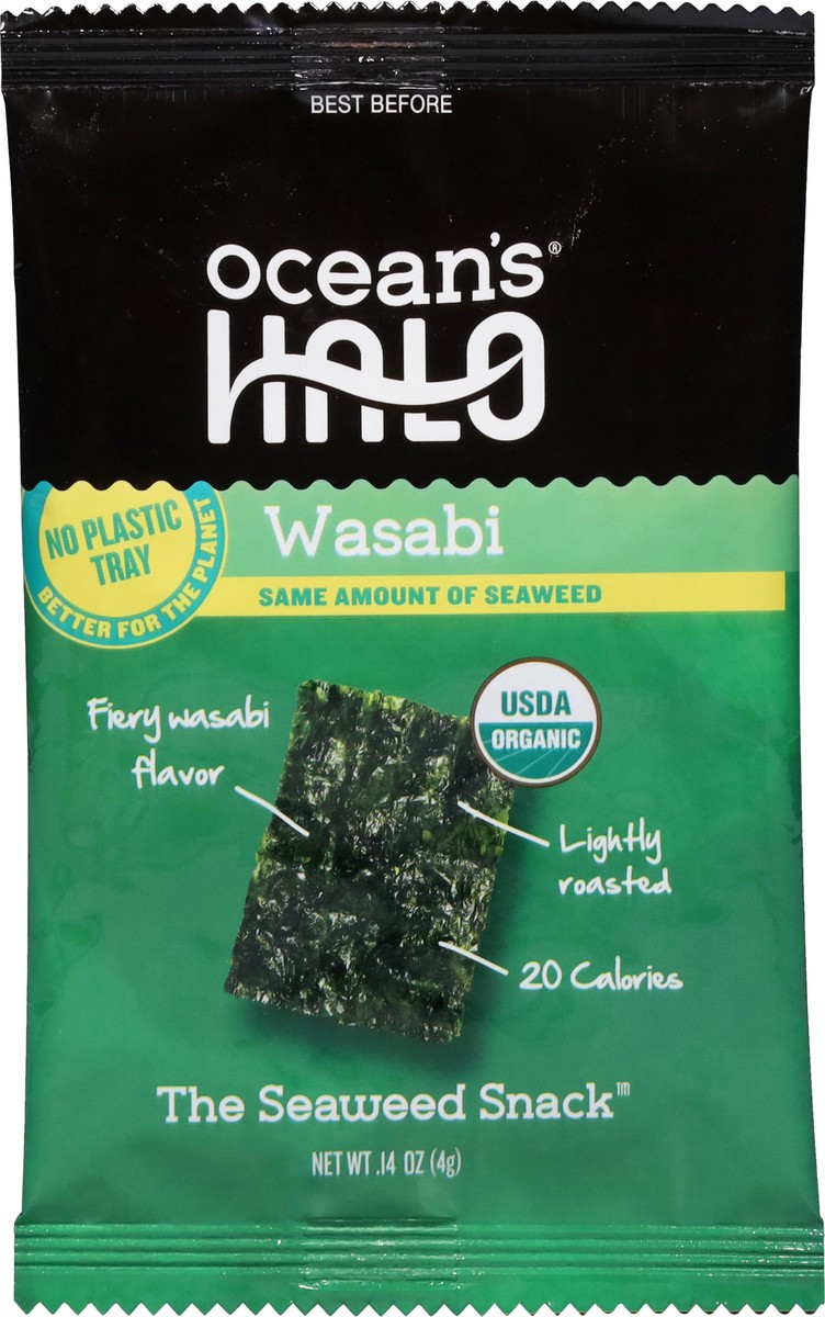 slide 10 of 14, Oceans Halo Seaweed Wasabi Snack, 0.14 oz