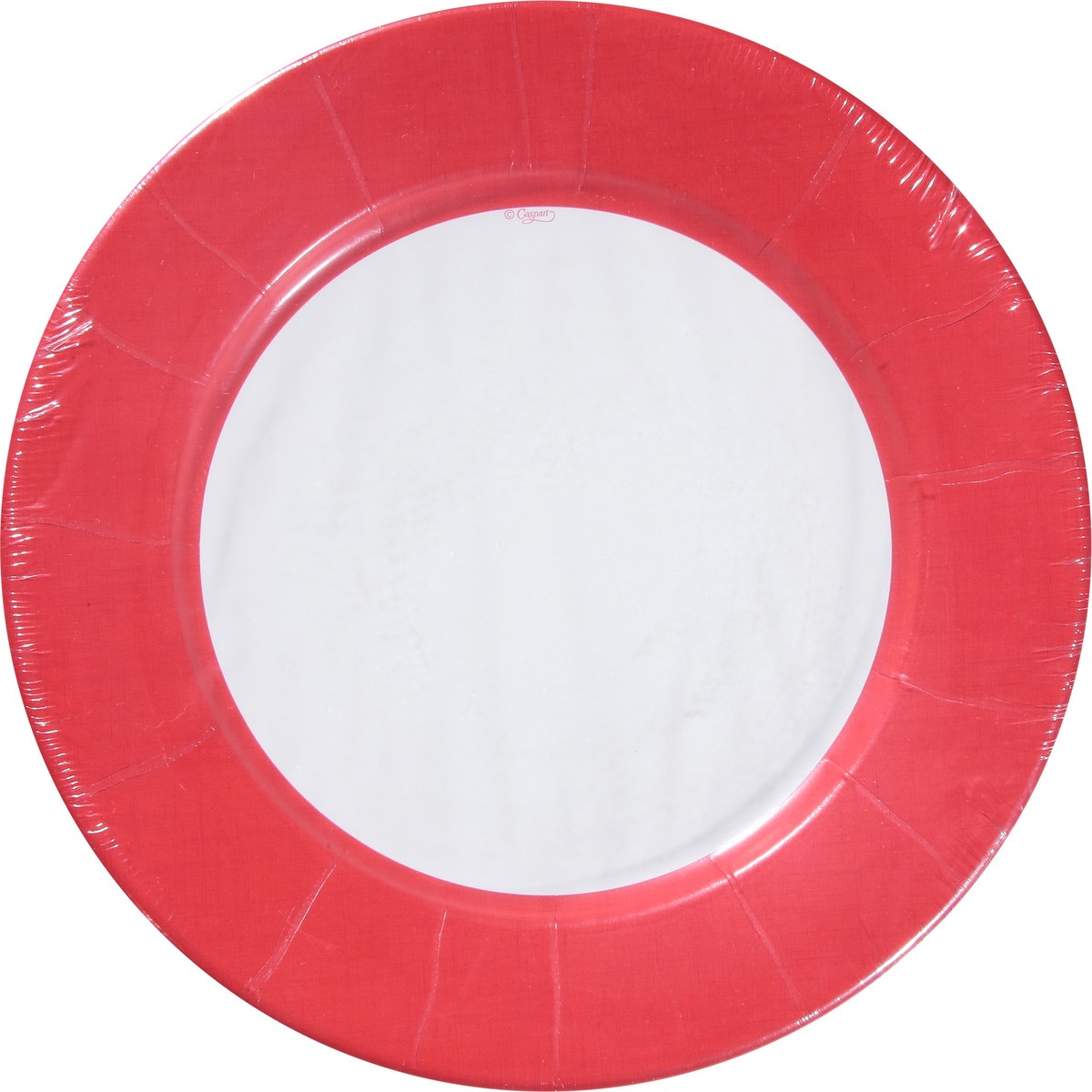 slide 11 of 12, Caspari Linen Red Dinner Plates 8 ea, 8 ct