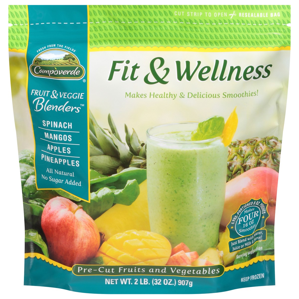 slide 1 of 1, Campoverde Pre-Cut Fit & Wellness Fruit and Vegetables 32 oz, 32 oz