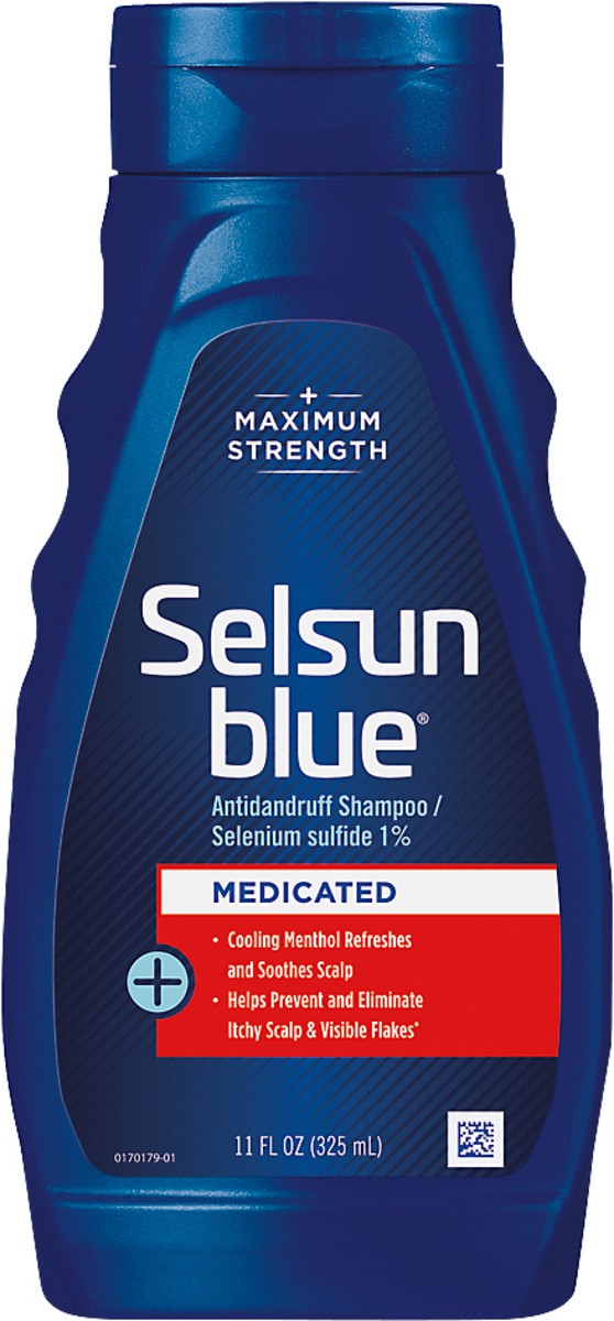 slide 3 of 5, Selsun Blue Medicated Maximum Strength Antidandruff Shampoo 11 oz, 11 oz