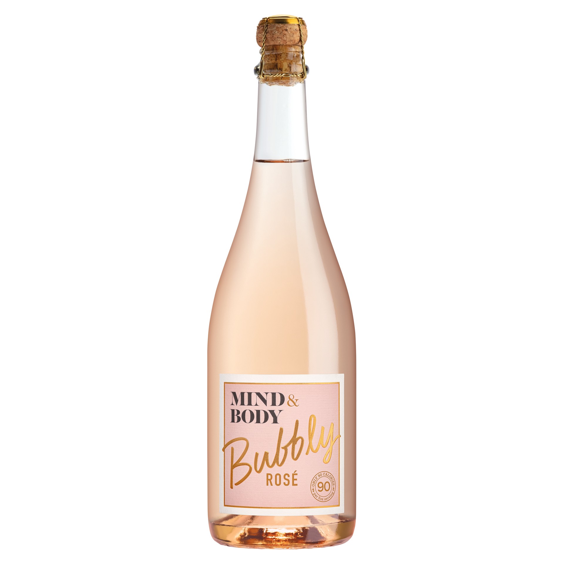 slide 1 of 1, Mind & Body Sparkling Wine Bubbly Rose, 750 ml
