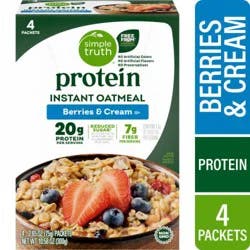 Simple Truth® Protein Berries and Cream Instant Oatmeal