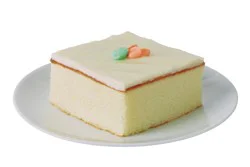 H-E-B Bakery French Buttercream White Cake Slice
