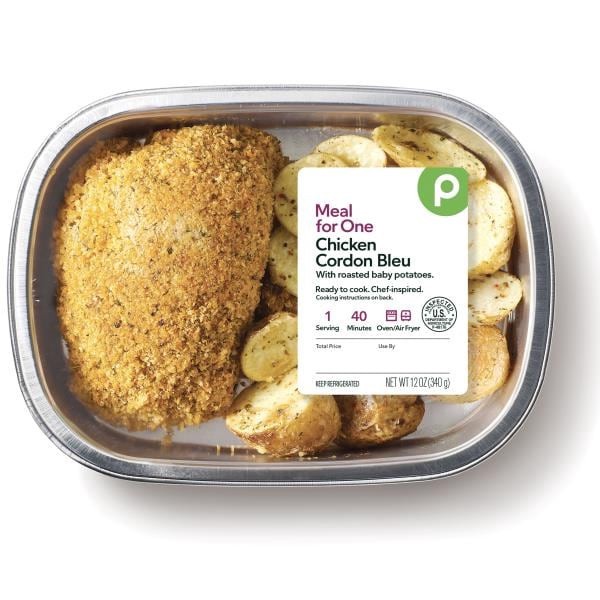 slide 1 of 1, Publix Aprons Meal For One Chicken Cordon Bleu with Roasted Baby Potatoes, 1 ct