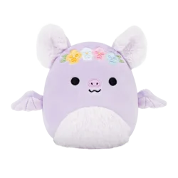 Squishmallows Fruit Bat W/Flower Crown - Lavender, 5 in