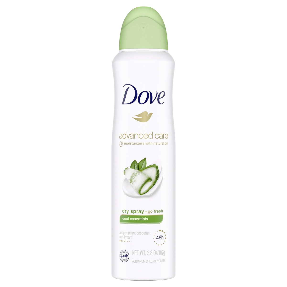 slide 1 of 1, Dove Cool Essentials Dry Spray, 3.8 oz