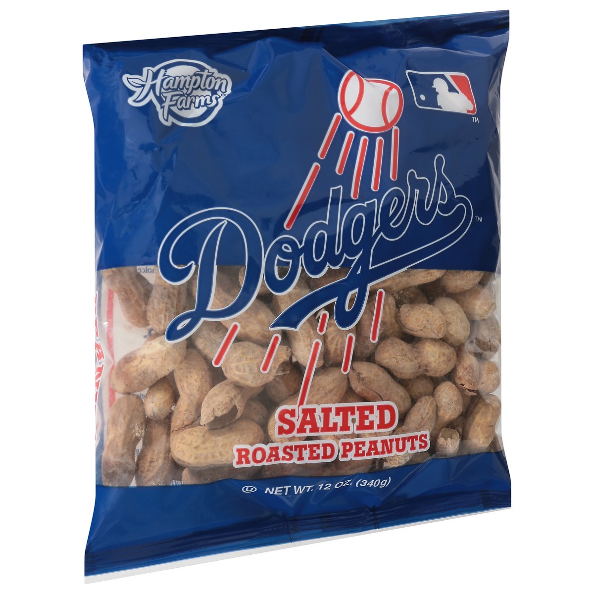 slide 2 of 9, Hampton Farms Dodgers Salted Roasted Peanuts 12 oz, 12 oz