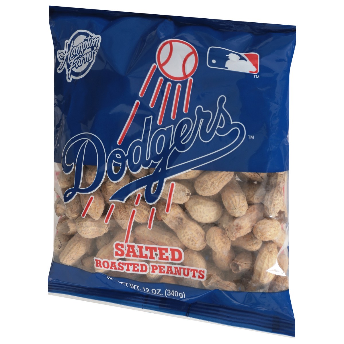 slide 3 of 9, Hampton Farms Dodgers Salted Roasted Peanuts 12 oz, 12 oz