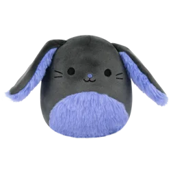 Squishmallows Bunny W/Fuzzy Belly - Charcoal Grey / Purple, 5 in