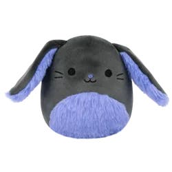 Squishmallows Bunny W/Fuzzy Belly - Charcoal Grey / Purple, 5 in
