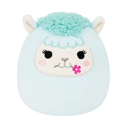 Squishmallows Llama With Flower in Mouth - Light Teal, 5 in
