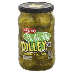 H-E-B Pickle Me Dilley Hamburger Dill Chips