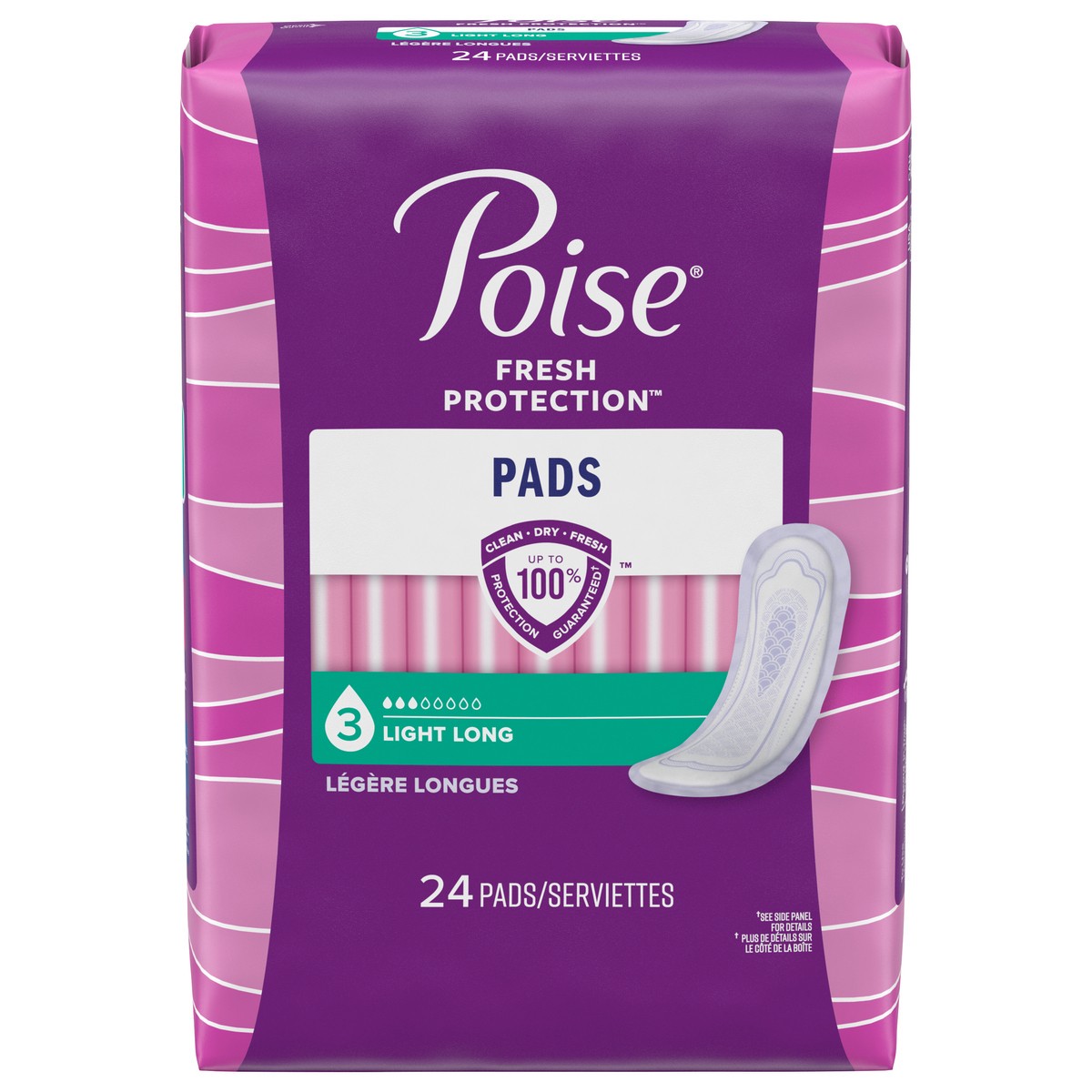 slide 1 of 3, Poise Postpartum Incontinence Bladder Control Pads for Women - Light Absorbency - Long Length - 24ct, 24 ct
