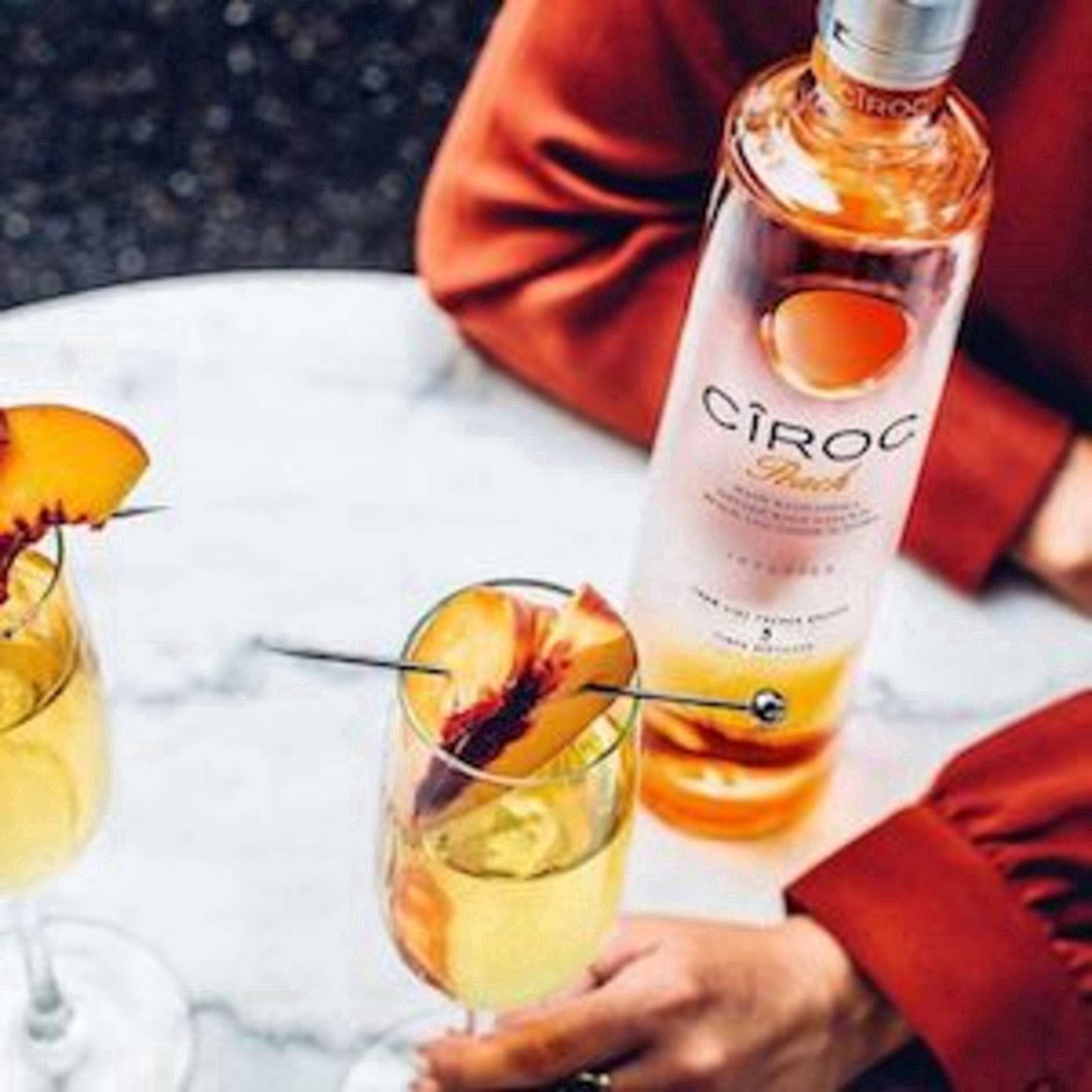 slide 10 of 14, CIROC Peach (Made with Vodka Infused with Natural Flavors), 750 mL, 750 ml