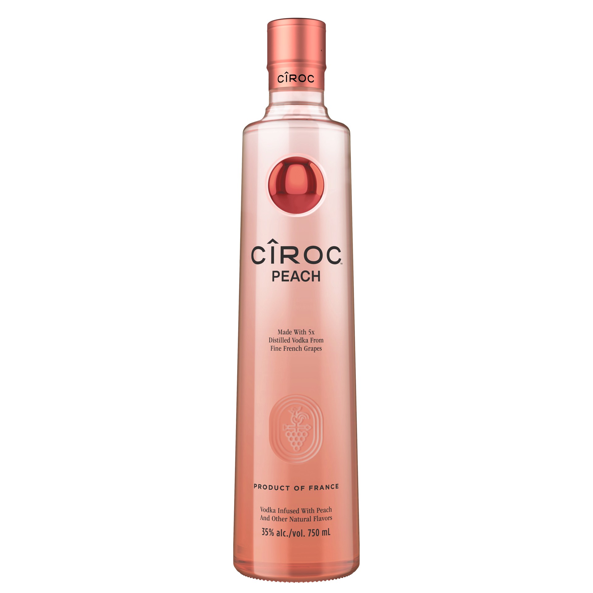 slide 1 of 14, CIROC Peach (Made with Vodka Infused with Natural Flavors), 750 mL, 750 ml