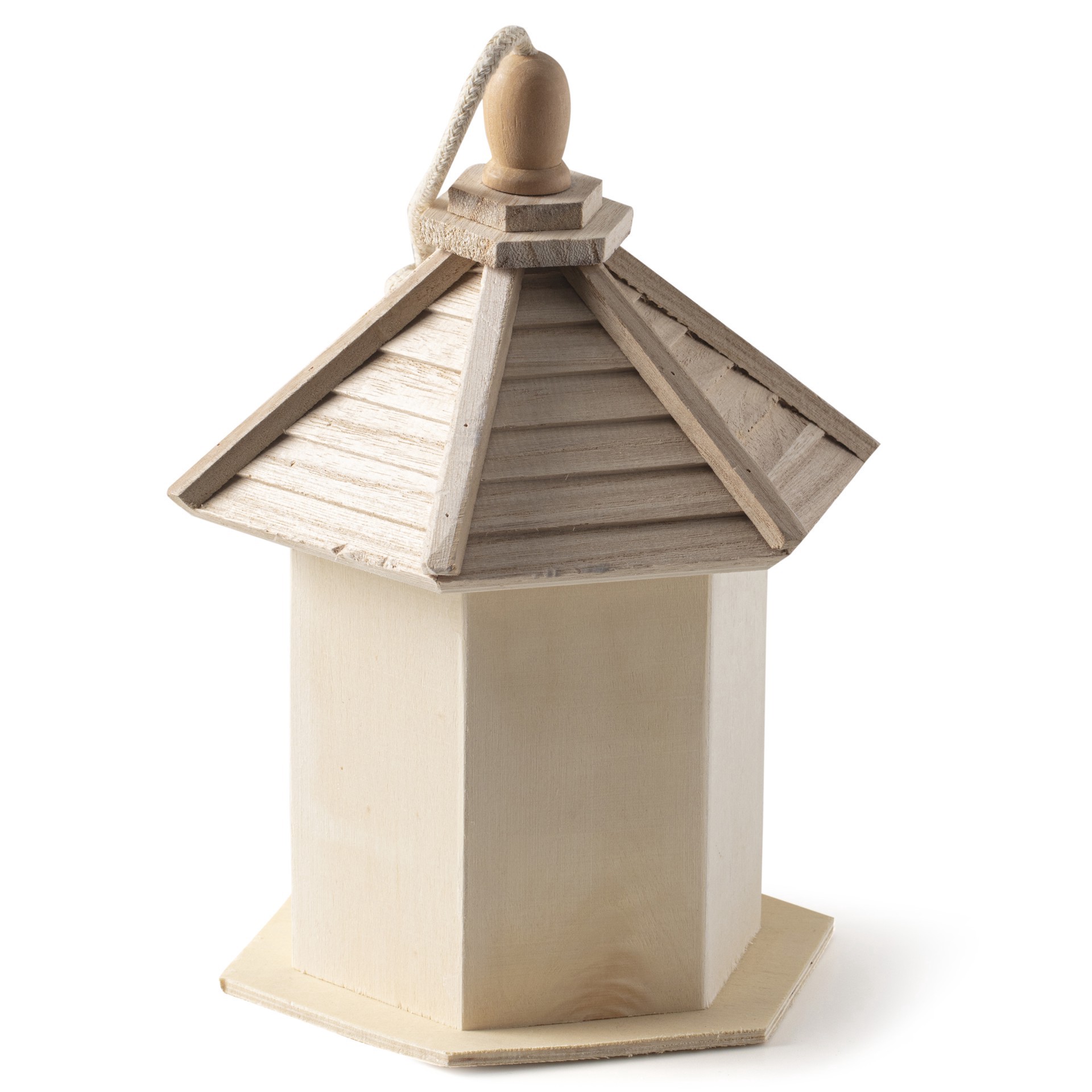 slide 2 of 3, 9.5" Wood Gazebo Birdhouse By Make Market, 6.6 in x 5.8 in x 9.5 in
