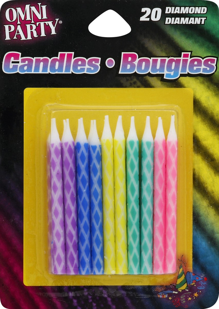 slide 2 of 2, Omni Party Omniglow Diamond Assorted Candle, 20 ct