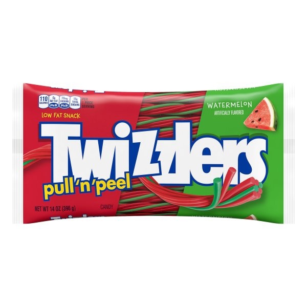 slide 1 of 1, Twizzlers Pull 'n' Peel Watermelon Candy, 14 oz