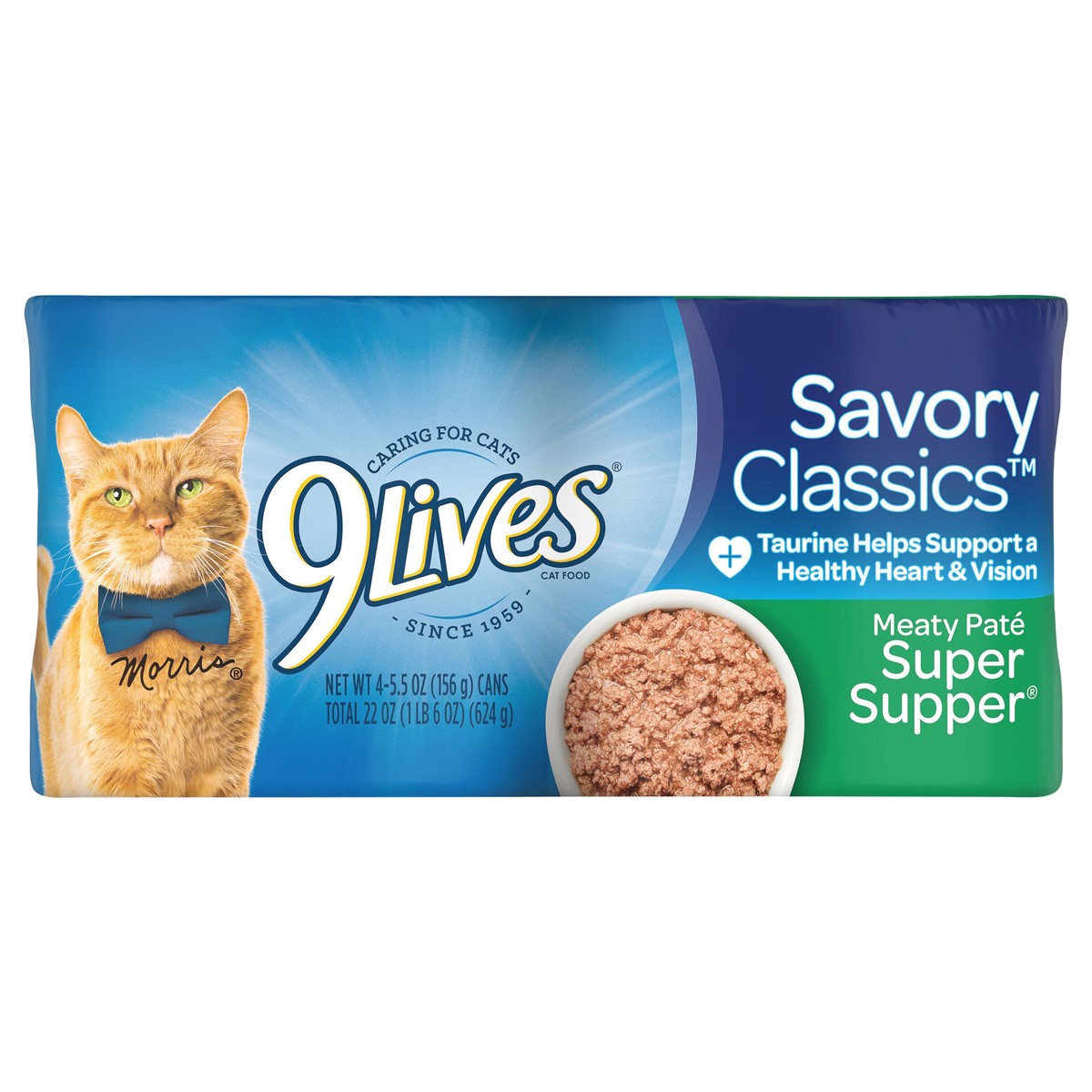 slide 1 of 10, 9Lives Cat Food Super Supper 4Pk, 22 oz