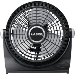 Lasko Breeze Machine Pivoting Floor/Table Fan - Black