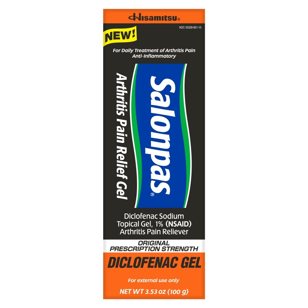 slide 1 of 9, Salonpas Arthritis Pain Relief Diclofenac Gel, 3.53 oz