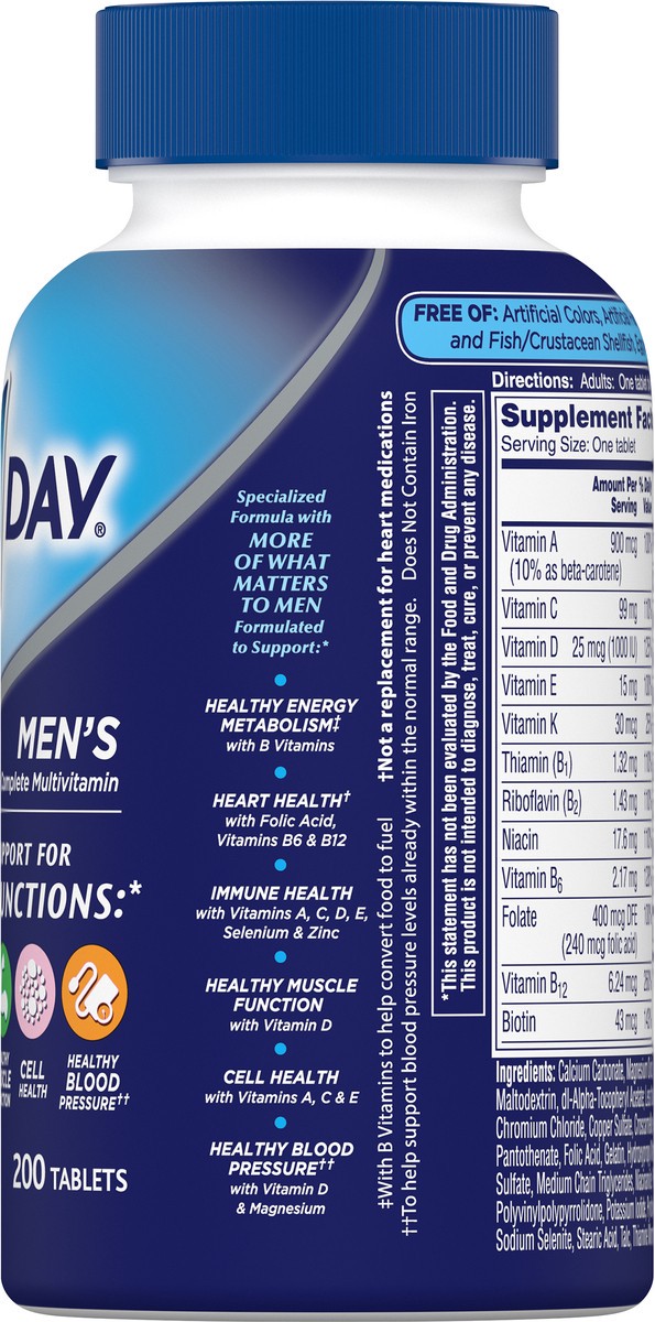 slide 11 of 11, One A Day Men's Complete Multivitamin 200 Tablets, 200 ct