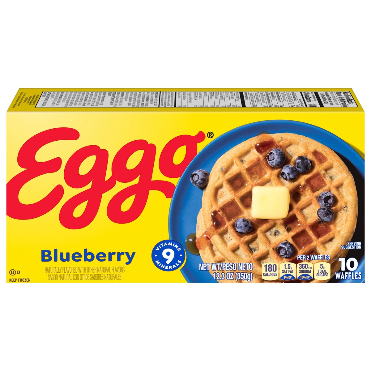 slide 1 of 5, Eggo Frozen Waffles Blueberry, 10 ct