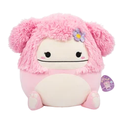 Squishmallows™ Brina Bigfoot W/ Sparkle Flower Pin - Pink, 16 in