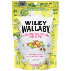 Wiley Wallaby Sourrageous Drop Sour Licorice with a Candy Shell 6 oz