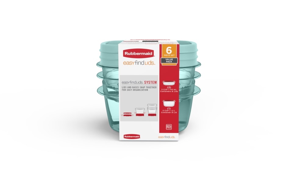 slide 1 of 1, Rubbermaid Food Storage Containers, 3 ct