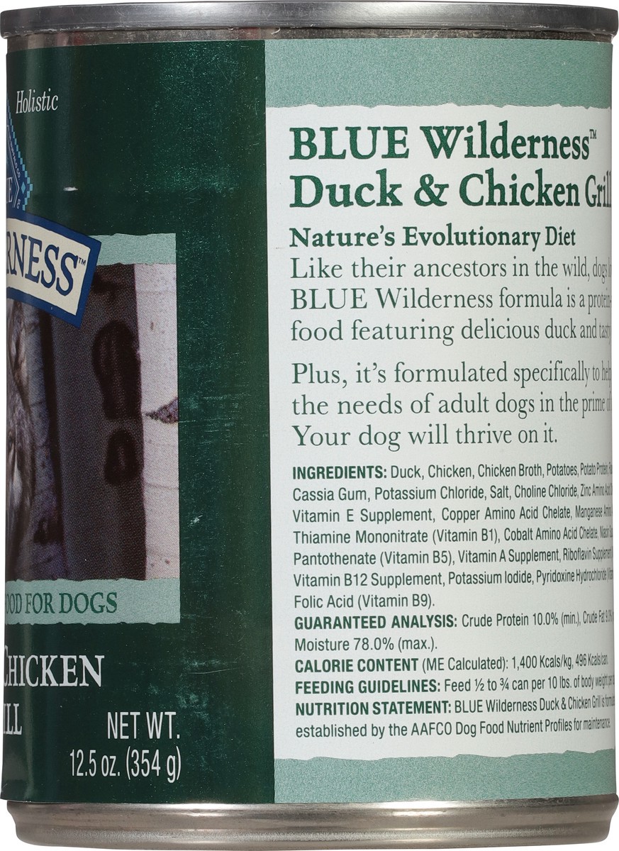 slide 8 of 14, Blue Buffalo Blue Wilderness Duck & Chicken Grill Dog Food 12.5 oz, 12.5 oz