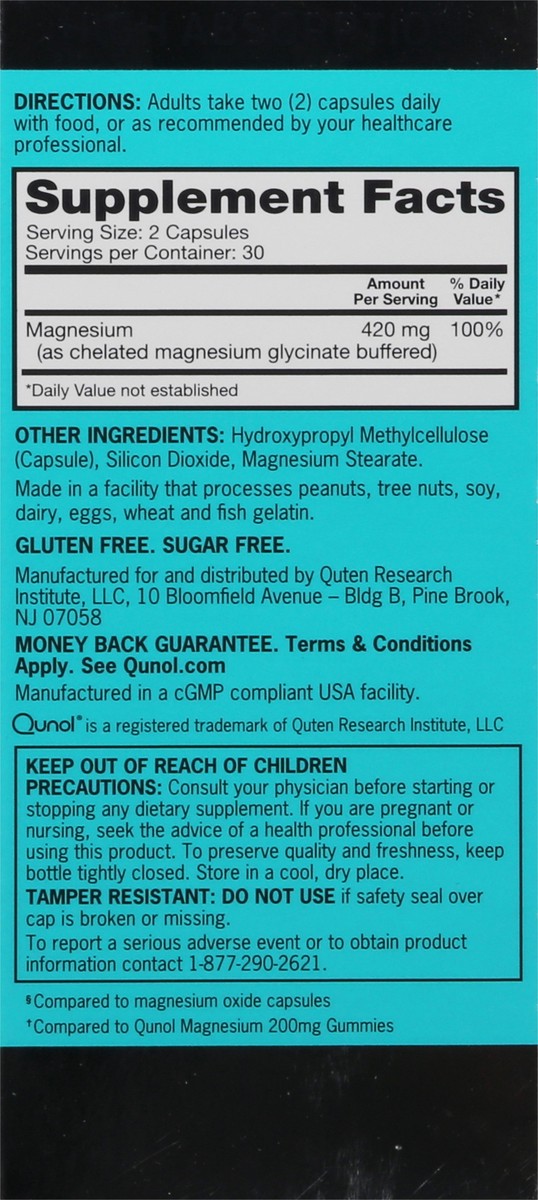 slide 3 of 9, Qunol 420 mg Extra Strength Magnesium 60 Capsules, 60 ct