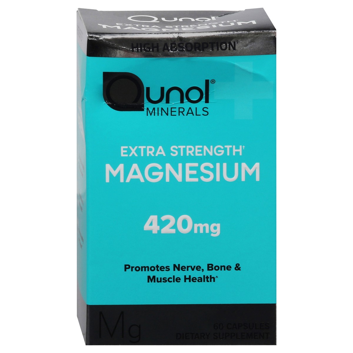 slide 1 of 9, Qunol 420 mg Extra Strength Magnesium 60 Capsules, 60 ct