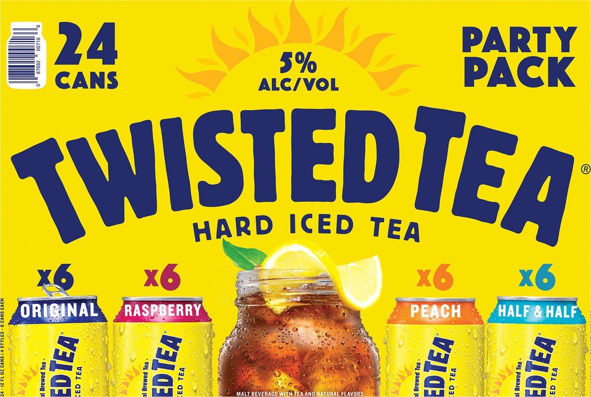 slide 4 of 7, Twisted Tea Hard Iced Tea, Party Pack, 24 ct; 12 oz