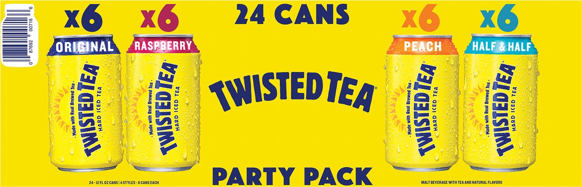 slide 5 of 7, Twisted Tea Hard Iced Tea, Party Pack, 24 ct; 12 oz
