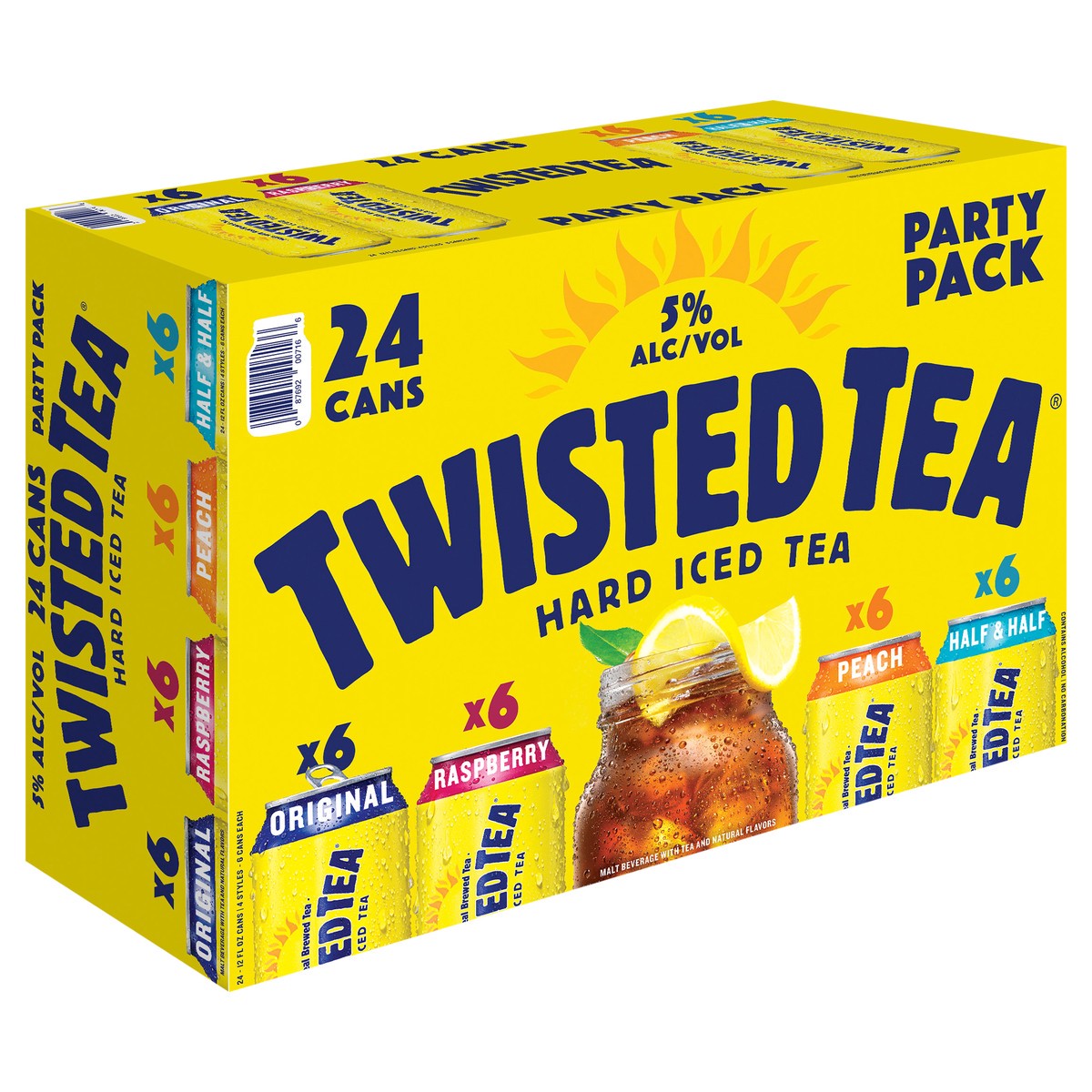 slide 6 of 7, Twisted Tea Hard Iced Tea, Party Pack, 24 ct; 12 oz