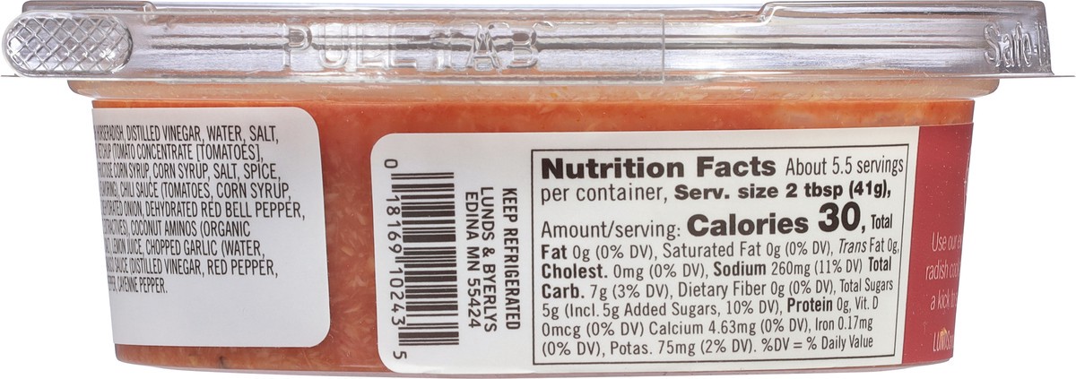 slide 14 of 14, L&B Hot Horseradish Spicy Lemon & Cayenne Spicy Cocktail Sauce 8 oz, 8 oz