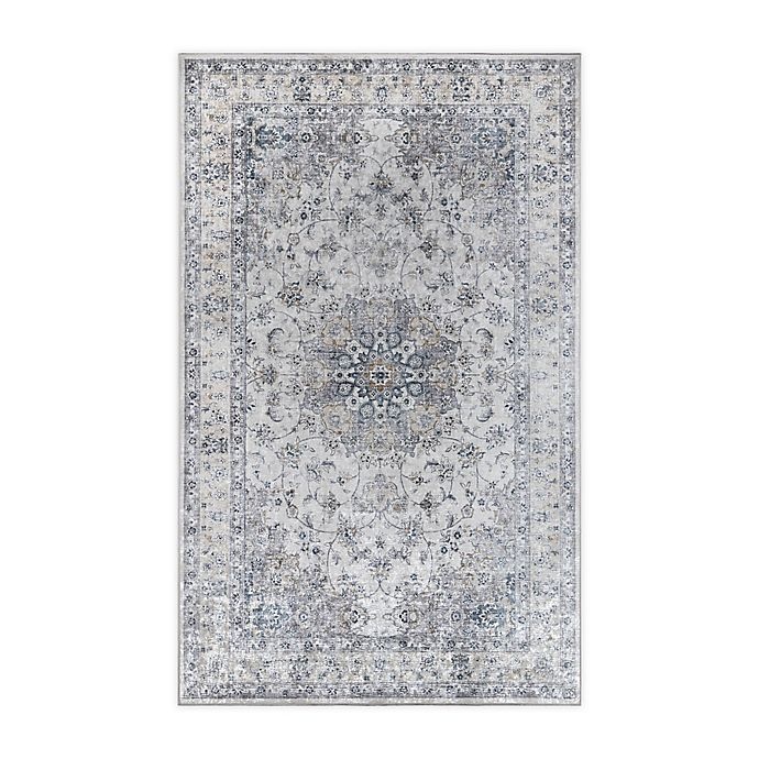 slide 1 of 6, Momeni Karachi Medallion Accent Rug - Grey, 2 ft x 3 ft