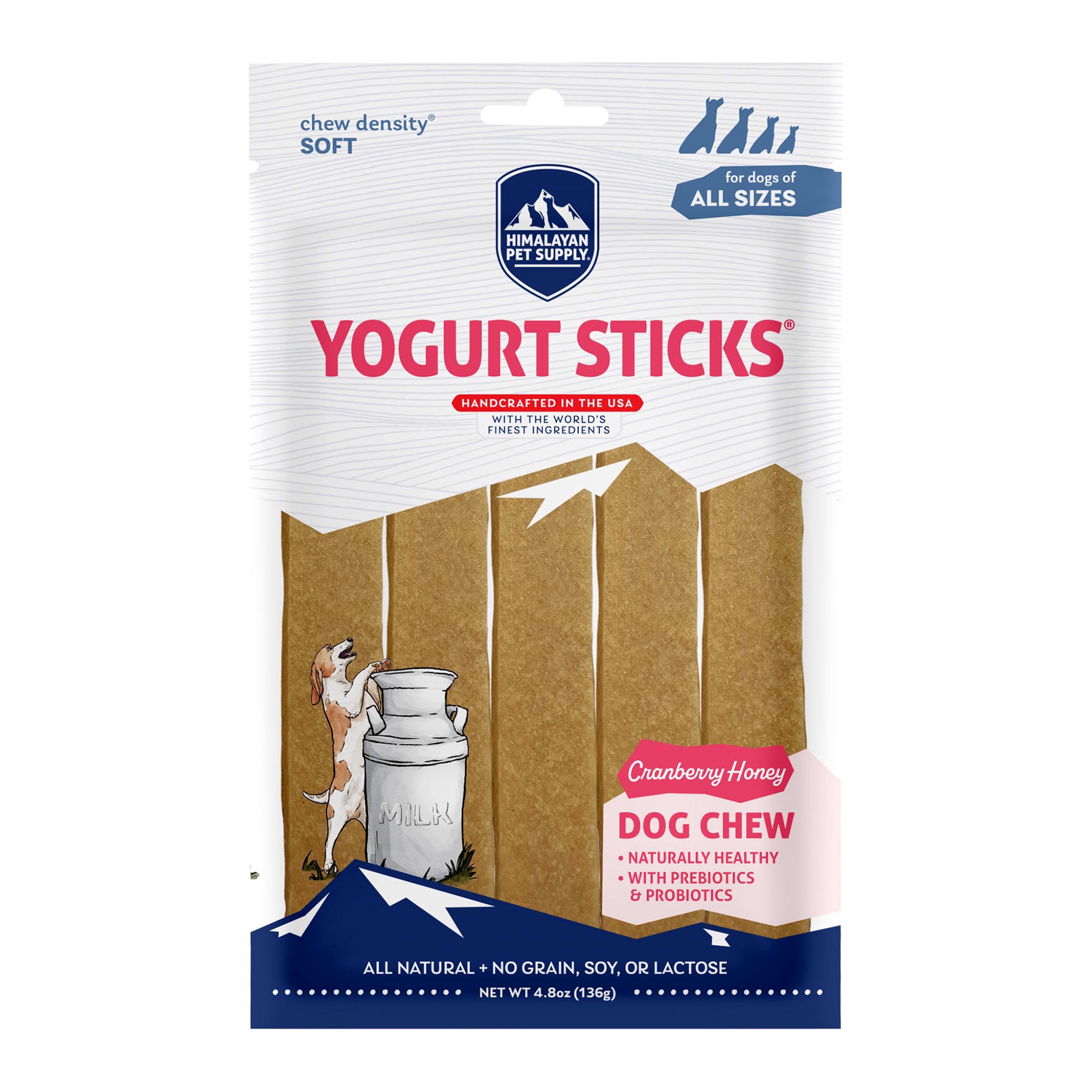 slide 1 of 1, Himalayan Pet Supply Cranberry & Honey Yogurt Sticks for Dogs, 4.8 oz, 4 ct; 4.8 oz