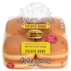 Artesano Potato Hot Dog Buns, 8 ct