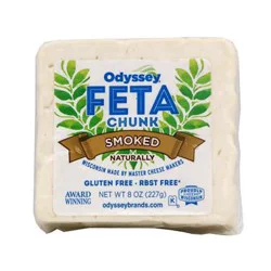 Odyssey Chunk Smoked Feta Cheese 8 oz